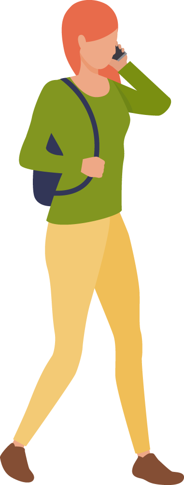 Walking on Phone