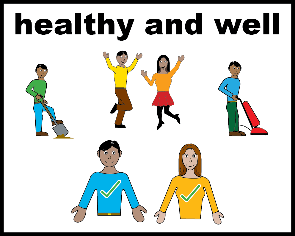 People being active and looking happy